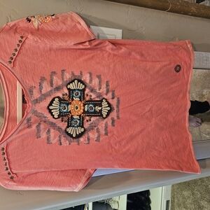 Double D Ranch Pink Sleeveless Graphic Tee